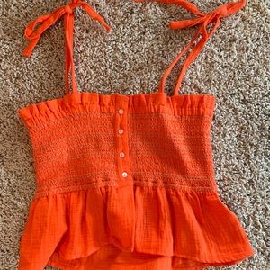 Orange free people top